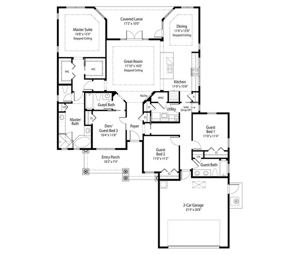 Dream House Plan - Farmhouse Floor Plan - Main Floor Plan #938-145