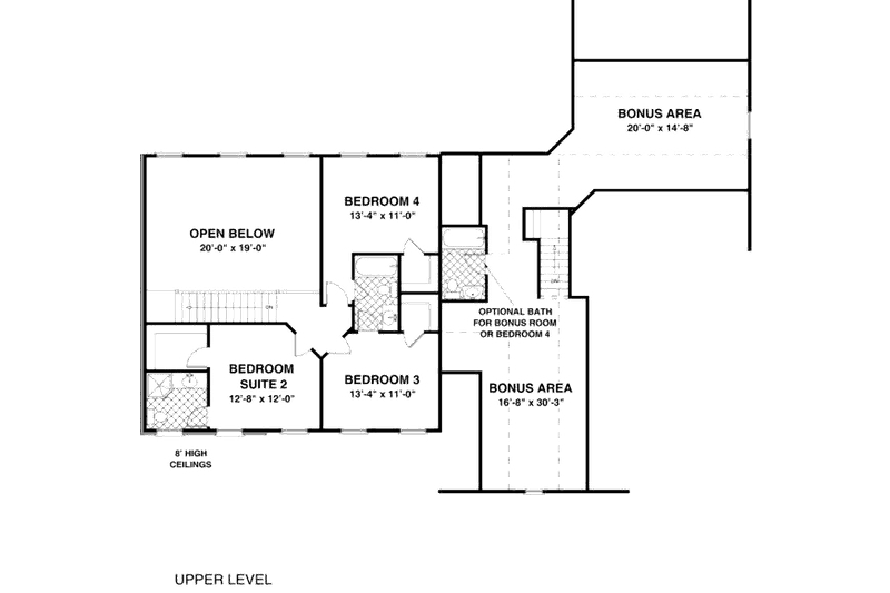 House Plan Design - Floor Plan - Upper Floor for Traditional House Plan #56-585 - 4 bed, 3.5 bath