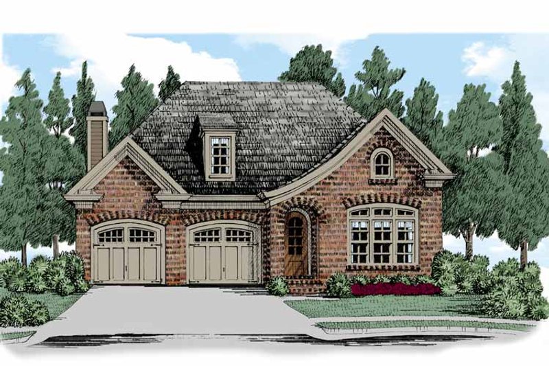 Home Plan - Exterior - Front Elevation 3 for European House Plan #927-513 - 2 bed, 2 bath