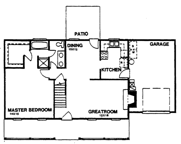 Architectural House Design - Country Floor Plan - Main Floor Plan #30-314