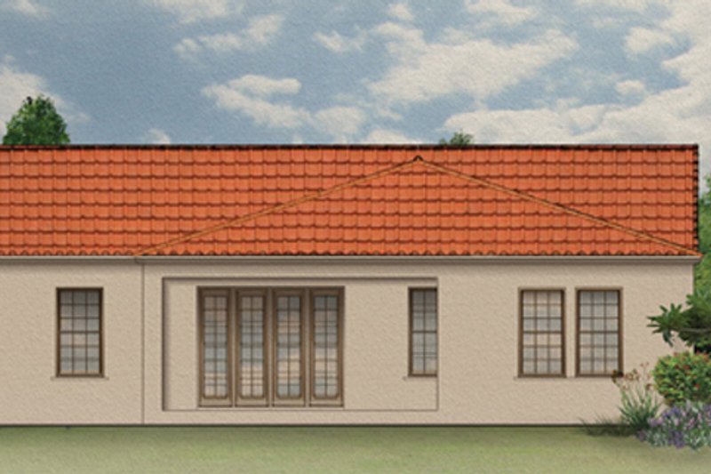 Dream House Plan - Exterior - Rear Elevation for Mediterranean House Plan #1058-3 - 3 bed, 2 bath