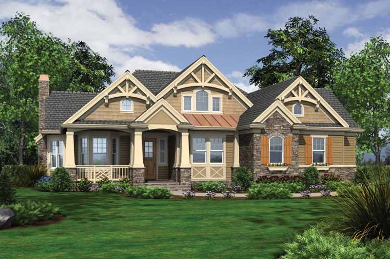 Home Plan - Exterior - Front Elevation 3 for Traditional House Plan #132-543 - 3 bed, 2 bath