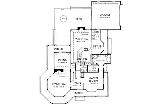 Floor Plan - Main Floor for Victorian House Plan #929-144 - 4 bed, 3.5 bath