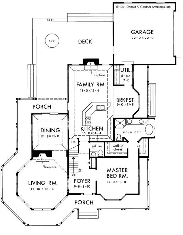 Dream House Plan - Victorian Floor Plan - Main Floor Plan #929-144