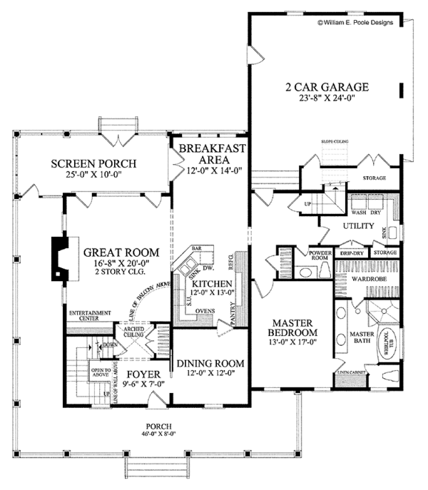 House Design - Country Floor Plan - Main Floor Plan #137-319