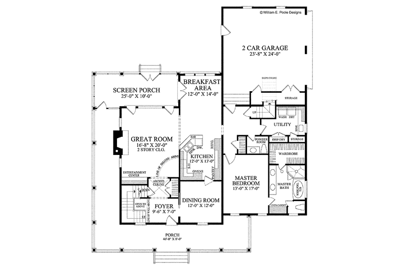Dream House Plan - Floor Plan - Main Floor for Country House Plan #137-319 - 4 bed, 3.5 bath
