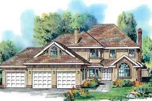 Traditional Exterior - Front Elevation Plan #18-332