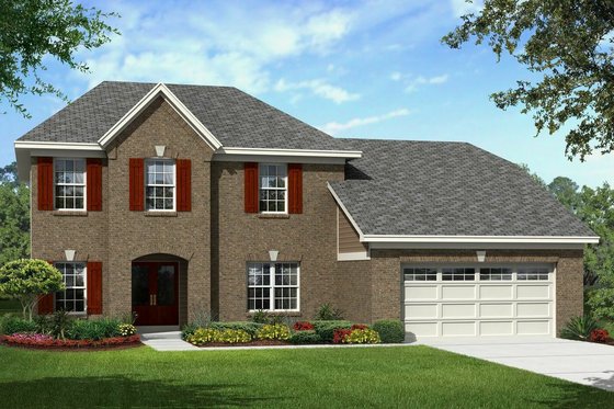Exterior - Front Elevation 3 for Traditional House Plan #329-355 - 4 bed, 2.5 bath