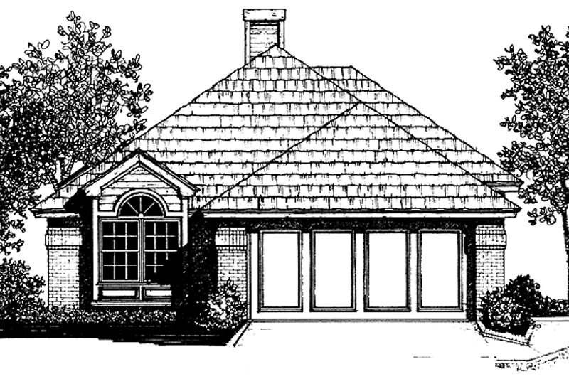Dream House Plan - Ranch Exterior - Front Elevation Plan #310-1083