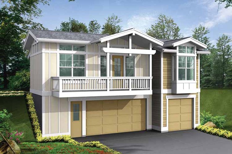 Architectural House Design - Craftsman Exterior - Front Elevation Plan #132-527