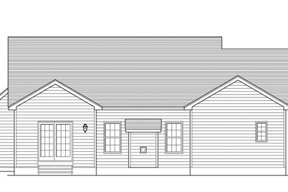 Exterior - Rear Elevation for Colonial House Plan #1010-69 - 2 bed, 2 bath