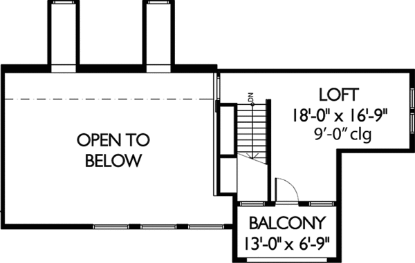 Home Plan - Country Floor Plan - Upper Floor Plan #965-1
