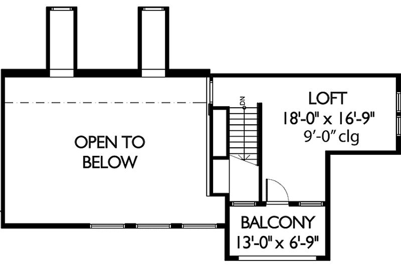 House Blueprint - Floor Plan - Upper Floor for Country House Plan #965-1 - 4 bed, 3.5 bath