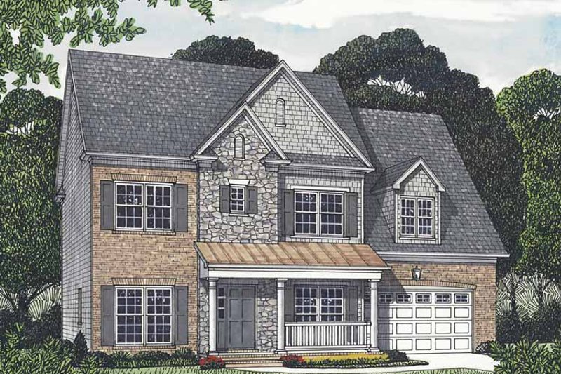 Home Plan - Exterior - Front Elevation 3 for Traditional House Plan #453-534 - 4 bed, 4.5 bath