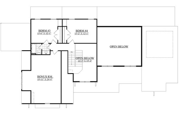 Craftsman Floor Plan - Upper Floor Plan #1071-23