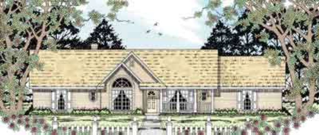 Exterior - Front Elevation 2 for Cottage House Plan #42-312 - 3 bed, 2 bath