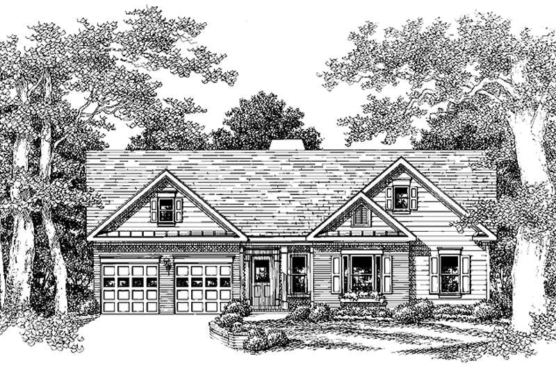 Home Plan - Exterior - Front Elevation 3 for Ranch House Plan #927-394 - 3 bed, 2 bath