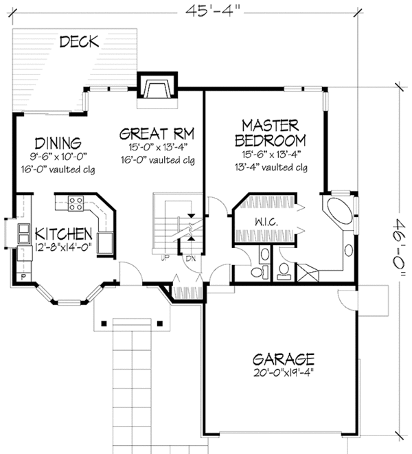 Architectural House Design - Prairie Floor Plan - Main Floor Plan #320-1101