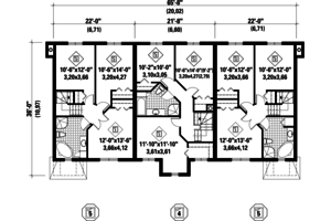 Floor Plan - Upper Floor for Traditional House Plan #25-4613 - 14 bed, 6 bath