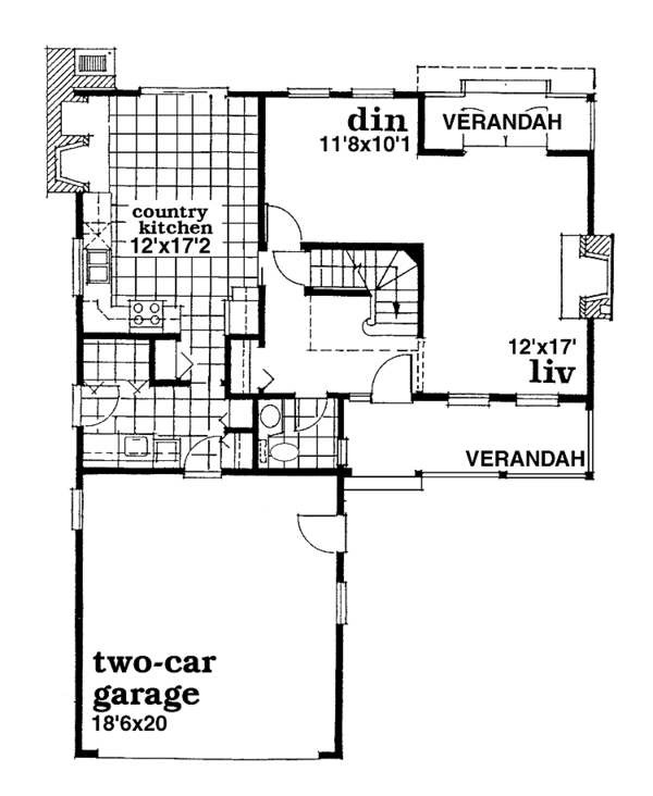 House Blueprint - Victorian Floor Plan - Main Floor Plan #47-682