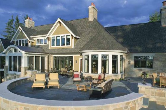 Exterior - Rear Elevation 2 for Country House Plan #928-183 - 3 bed, 3 bath