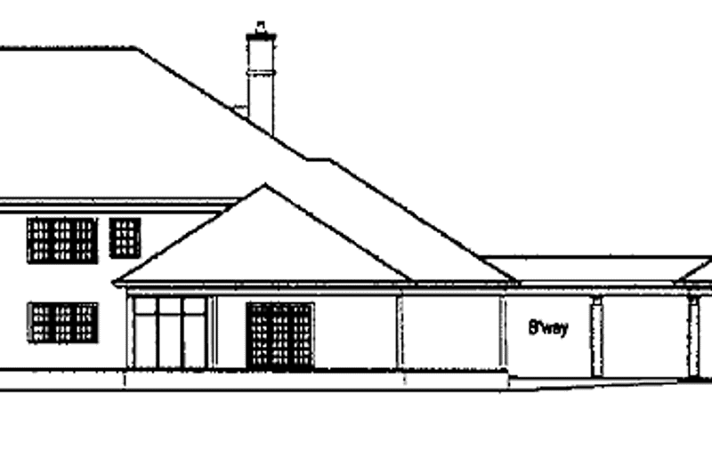 House Plan Design - Classical Exterior - Rear Elevation Plan #71-146