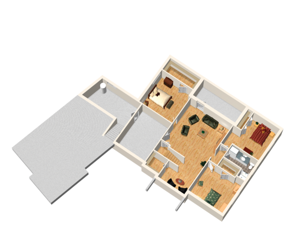 Traditional Floor Plan - Lower Floor Plan #25-4736