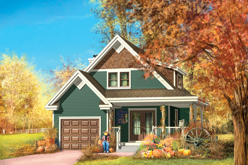 Architectural House Design - Country Exterior - Front Elevation Plan #25-4316
