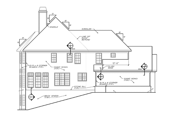 Exterior - Other Elevation 1 for Country House Plan #927-654 - 5 bed, 4.5 bath