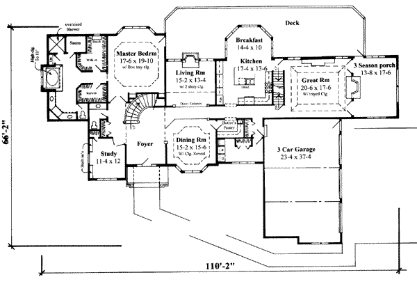Traditional Floor Plan - Main Floor Plan #75-153