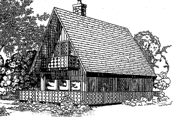 Exterior - Front Elevation 3 for Contemporary House Plan #60-659 - 3 bed, 2 bath