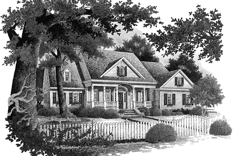 Home Plan - Exterior - Front Elevation 3 for Country House Plan #429-298 - 4 bed, 3.5 bath