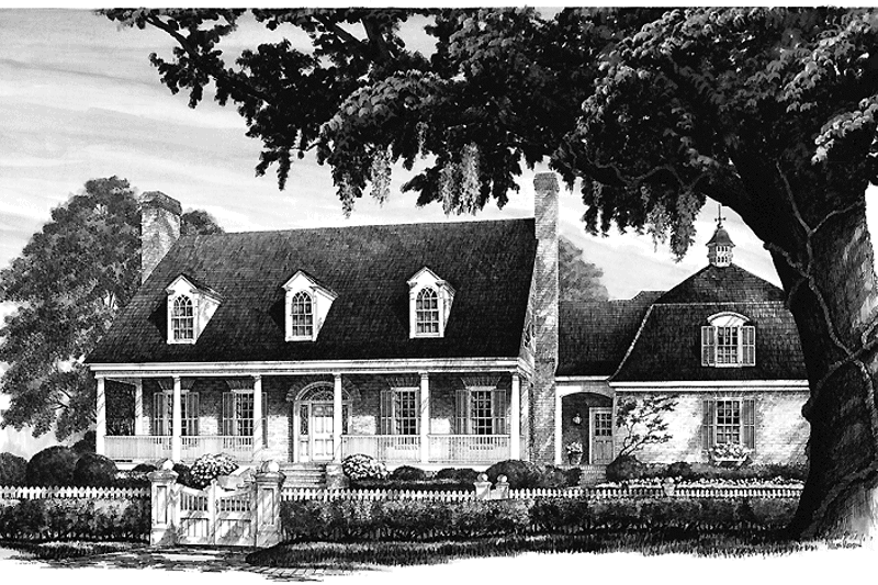 Home Plan - Exterior - Front Elevation 5 for Classical House Plan #137-299 - 4 bed, 4.5 bath