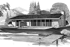 House Design - Ranch Exterior - Front Elevation Plan #72-536