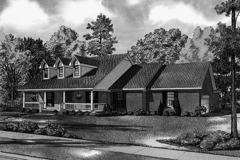 Home Plan - Exterior - Front Elevation 3 for Country House Plan #17-2749 - 4 bed, 2.5 bath