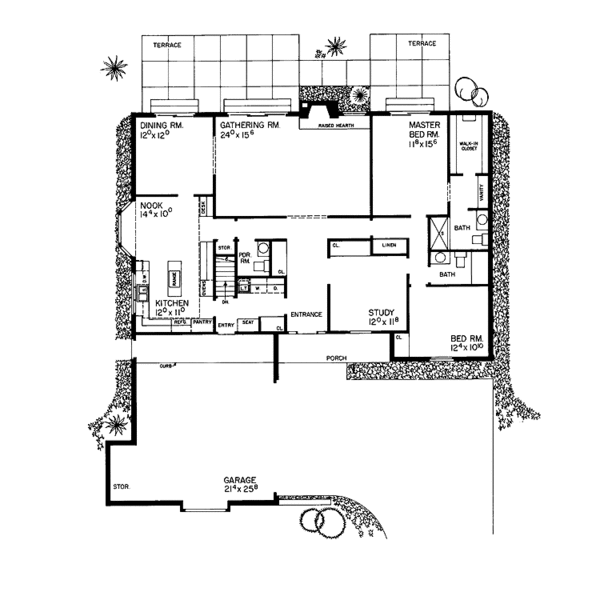 Dream House Plan - Ranch Floor Plan - Main Floor Plan #72-718