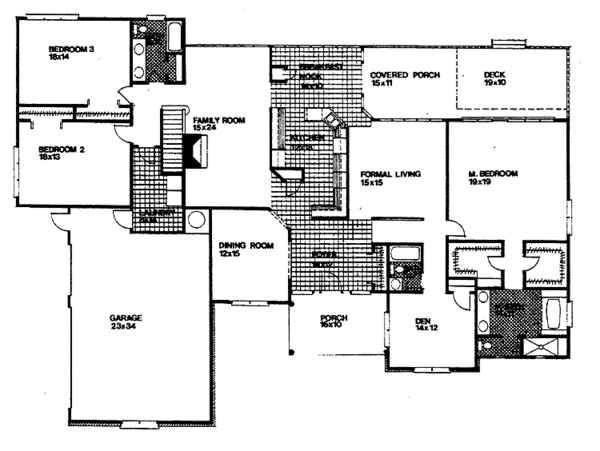 House Design - Country Floor Plan - Main Floor Plan #30-264