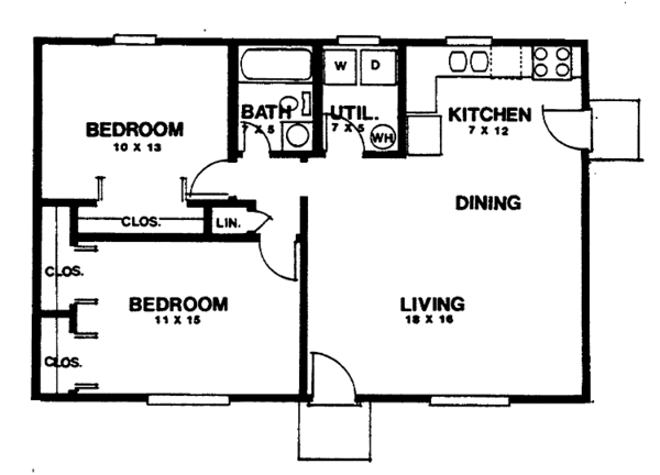 House Design - Ranch Floor Plan - Main Floor Plan #30-242