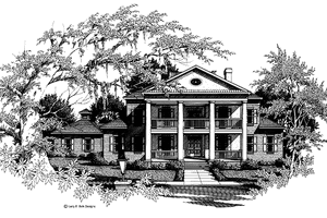 Home Plan - Exterior - Front Elevation for Classical House Plan #952-134 - 4 bed, 4 bath
