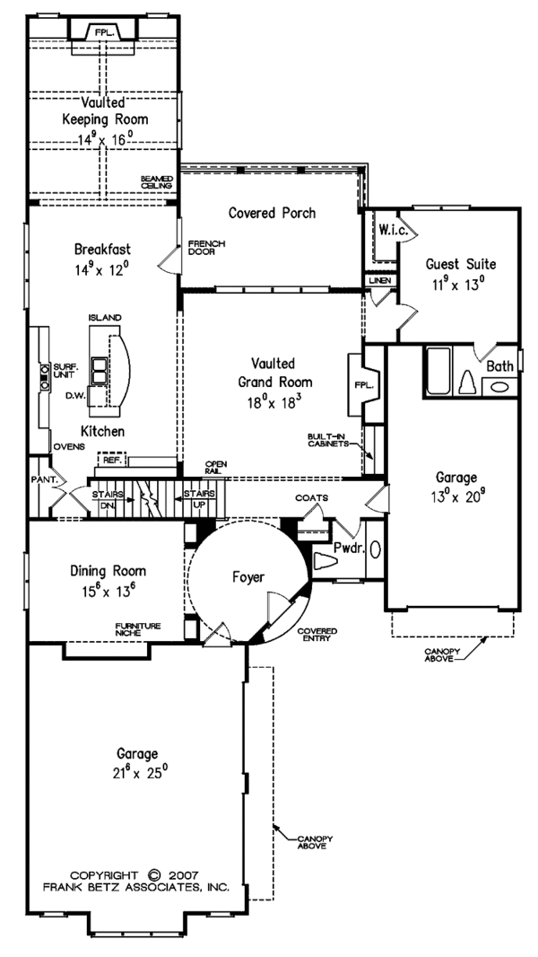 House Plan Design - European Floor Plan - Main Floor Plan #927-487