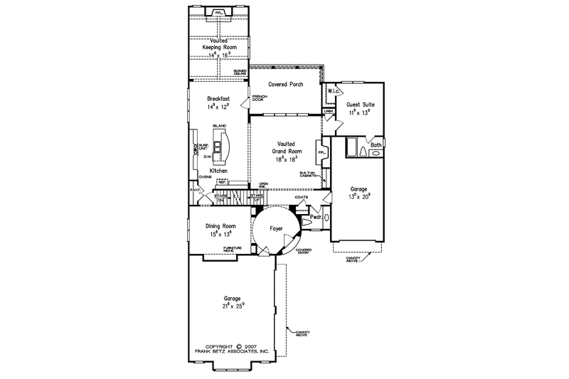 Home Plan - Floor Plan - Main Floor for European House Plan #927-487 - 4 bed, 4.5 bath