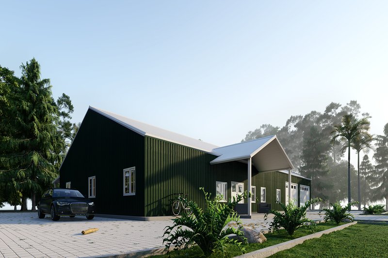 Dream House Plan - Exterior - Other Elevation 1 for Barndominium House Plan #1107-21 - 4 bed, 3 bath