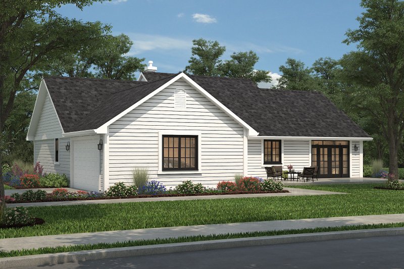 Home Plan - Exterior - Rear Elevation for Ranch House Plan #427-6 - 3 bed, 2 bath