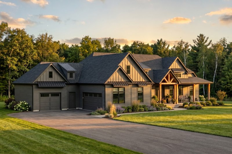 Architectural House Design - Exterior - Front Elevation 4 for Country House Plan #1089-72 - 3 bed, 3.5 bath
