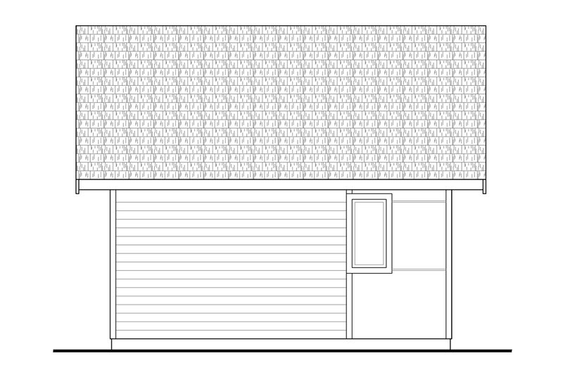 House Design - Exterior - Rear Elevation for Modern House Plan #124-1199 - 1 bed, 1 bath