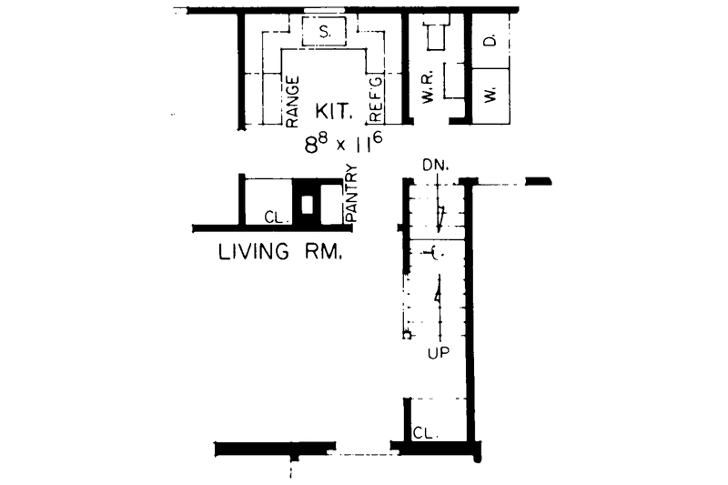 Home Plan - Floor Plan - Other Floor for Country House Plan #72-510 - 3 bed, 1.5 bath