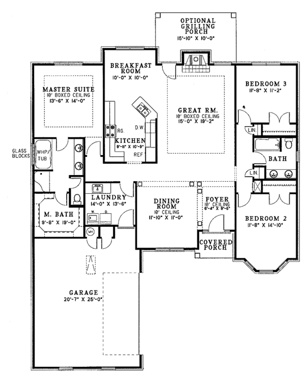 House Plan Design - Country Floor Plan - Main Floor Plan #17-3167