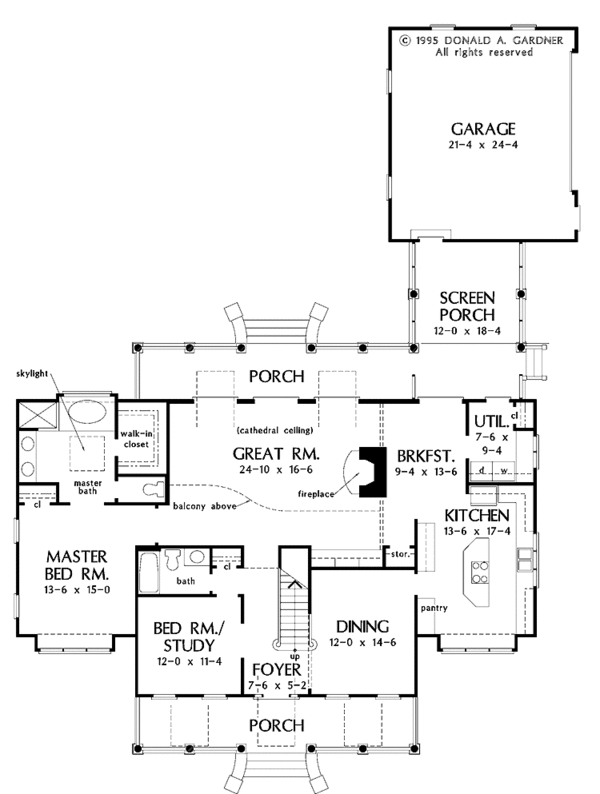 Country Floor Plan - Main Floor Plan #929-457