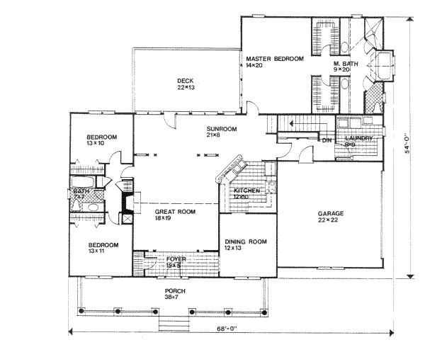 Traditional Floor Plan - Main Floor Plan #30-177