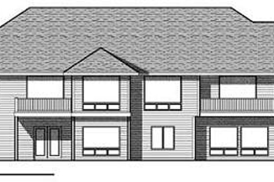 Exterior - Rear Elevation for Traditional House Plan #70-939 - 3 bed, 3 bath